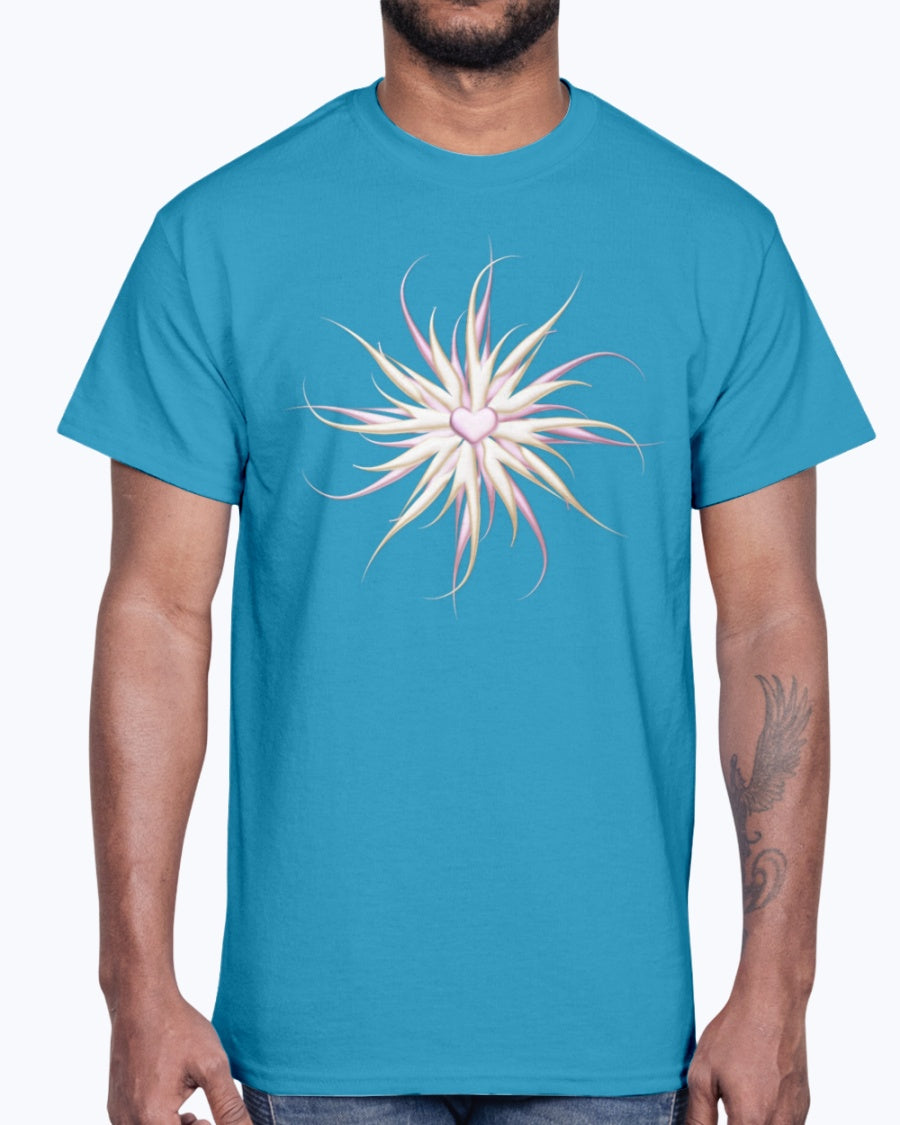 Men's Gildan Ultra Cotton T-Shirt . Starfish with heart