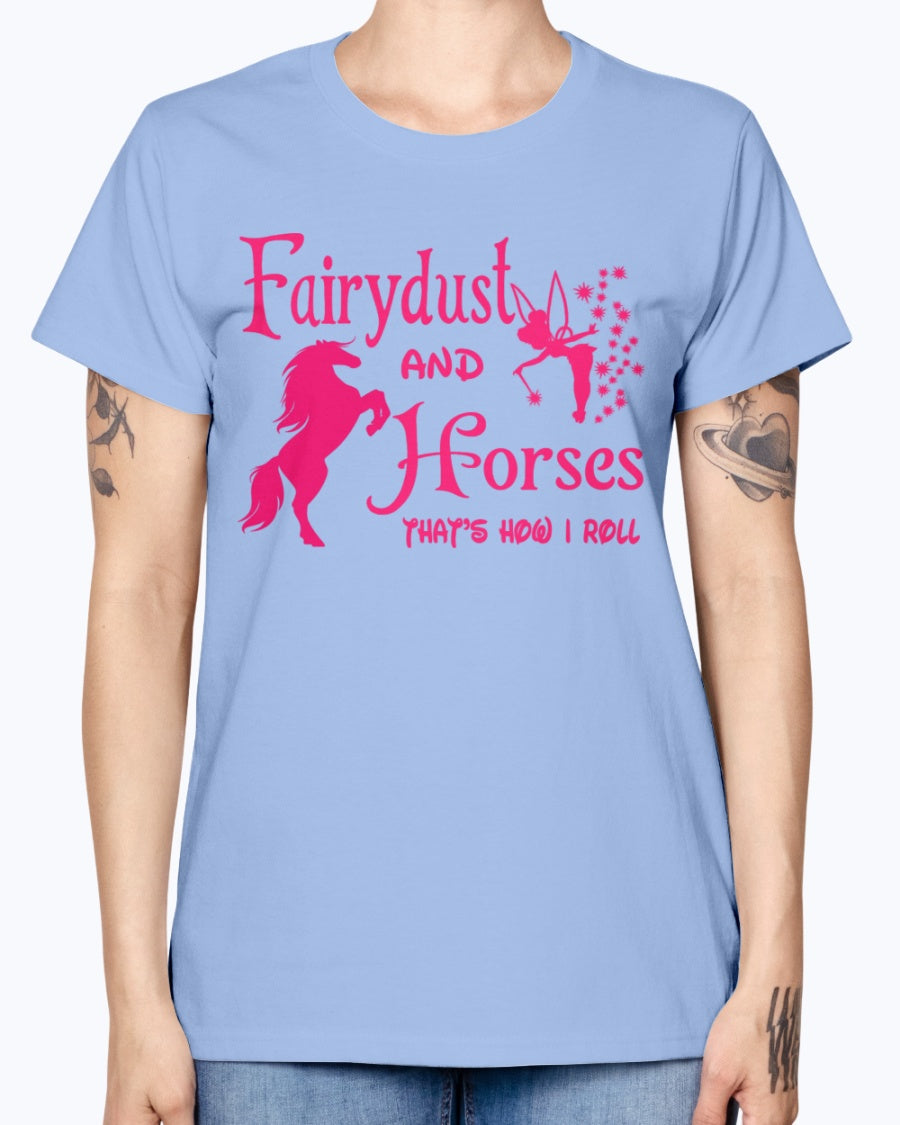 Gildan Ladies Missy T-Shirt Fairydust and horse t shirt