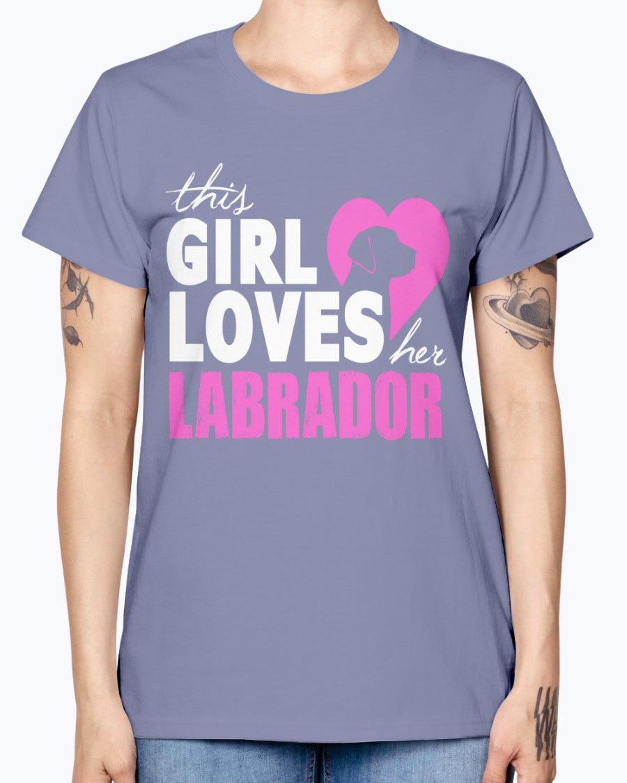 Gildan Ladies Missy T-Shirt 16 colors   The girl loves her labrador