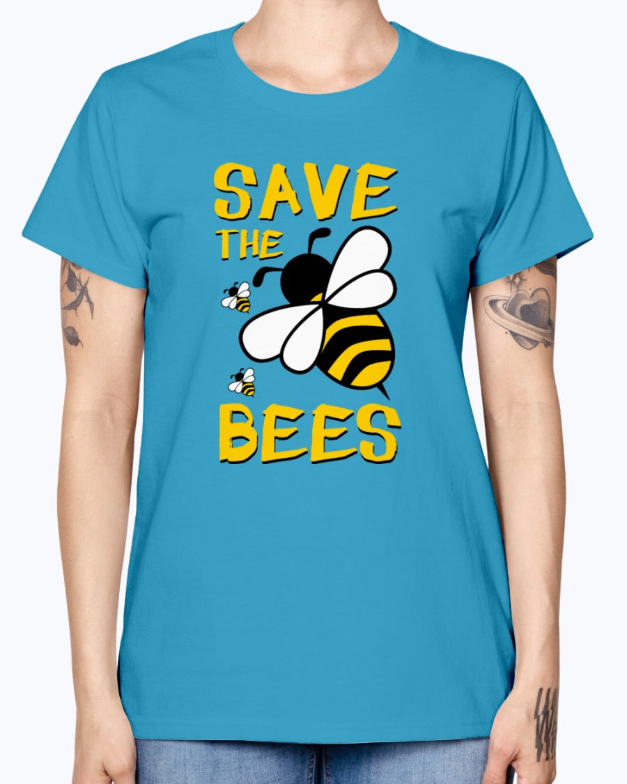 Gildan Ladies Missy T-Shirt 16 colors.  Save the BEES 2