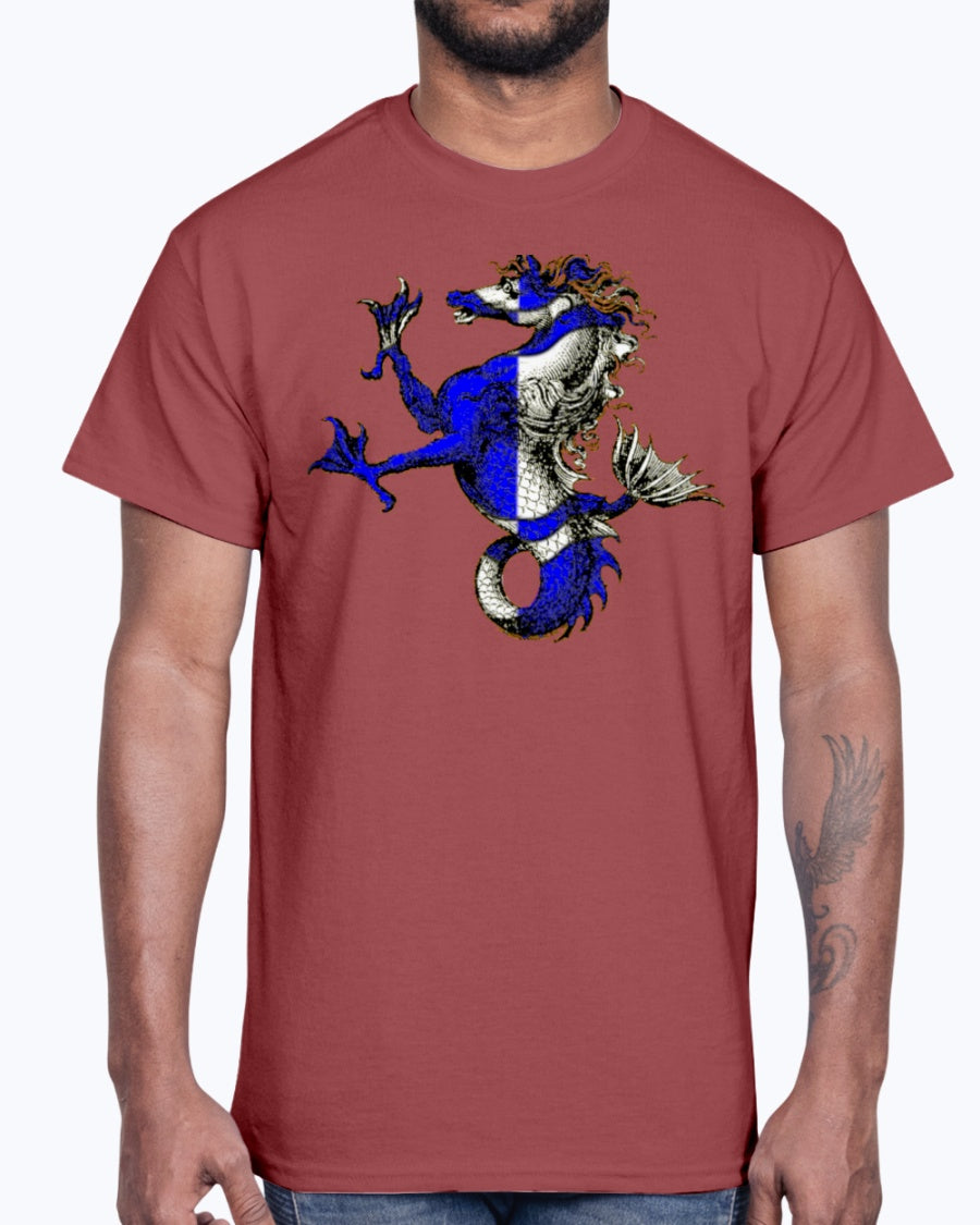 G2000 Unisex Ultra Cotton T-Shirt.  Atlantia heraldic seahorse