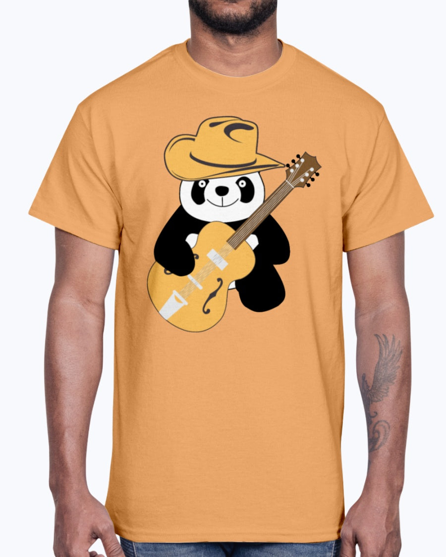 Men's Gildan Ultra Cotton T-Shirt  Funny panda with guitar