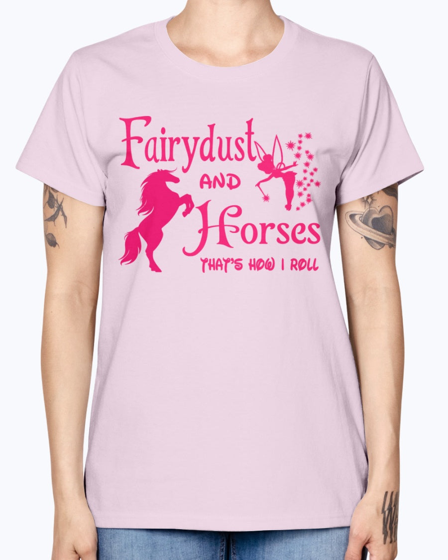 Gildan Ladies Missy T-Shirt Fairydust and horse t shirt