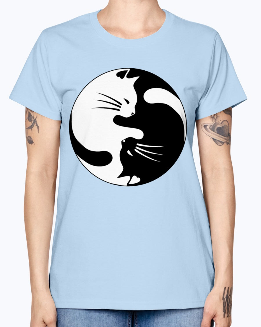Gildan Ladies Missy T-Shirt Cats yin