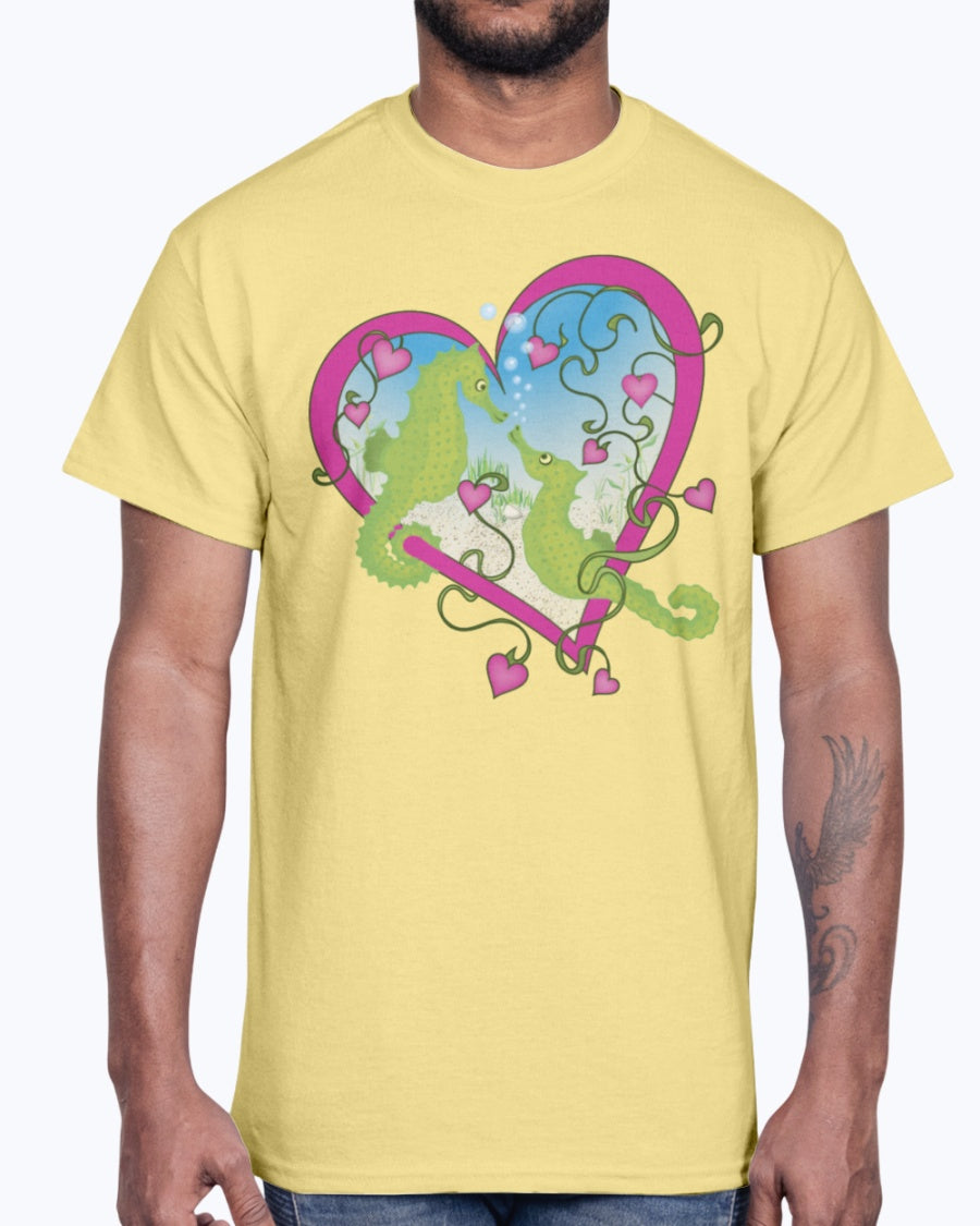G2000 Unisex Ultra Cotton T-Shirt.  Seahorse Love