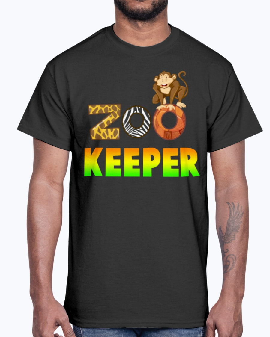 Men's Gildan Ultra Cotton T-Shirt.   Zoo Keeper