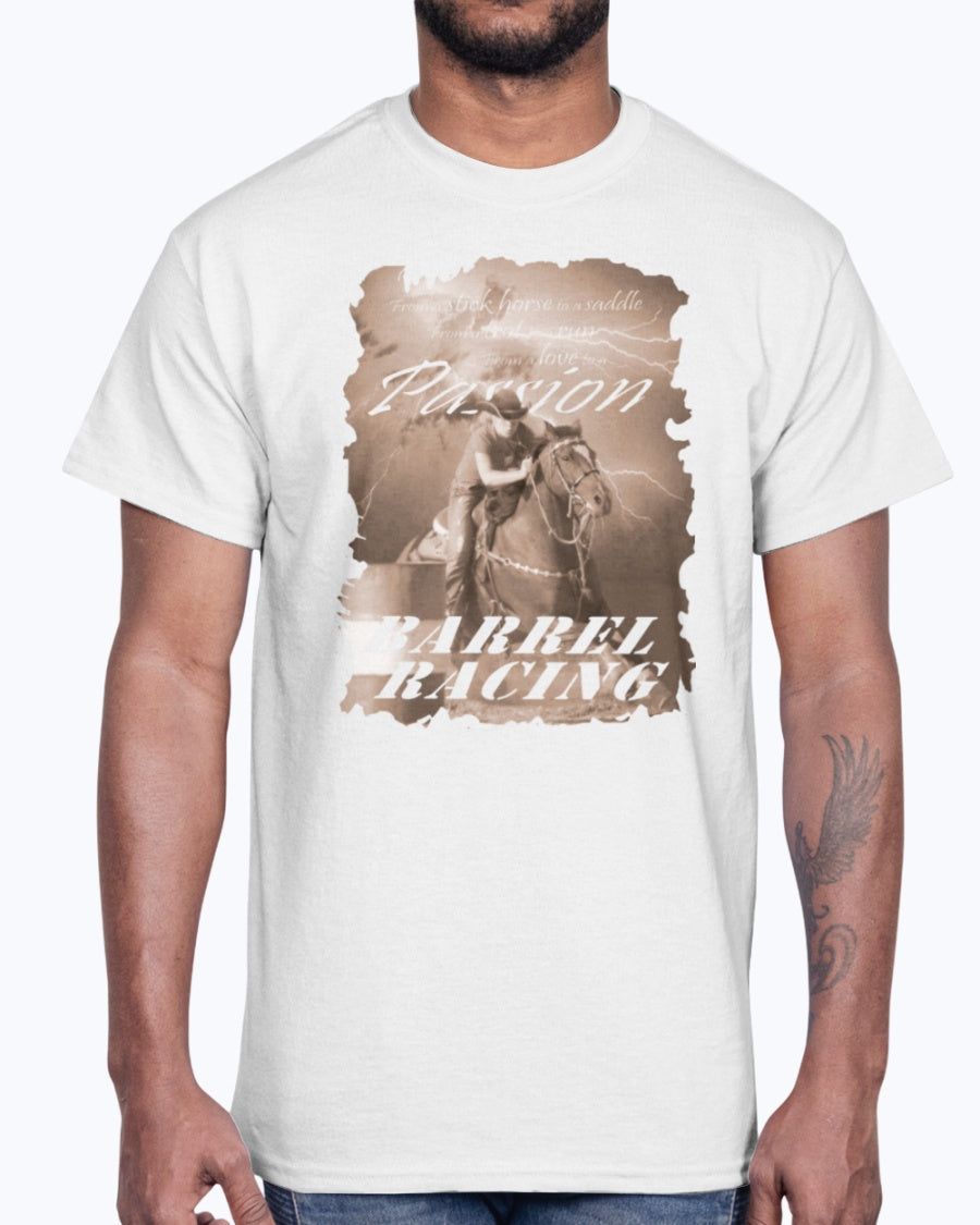 Men's Gildan Ultra Cotton T-Shirt .Barrel racing passion