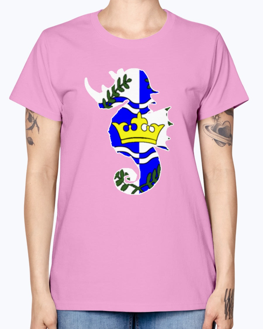 Gildan Ladies Missy T-Shirt  Atlantia heraldic rhino seahorse