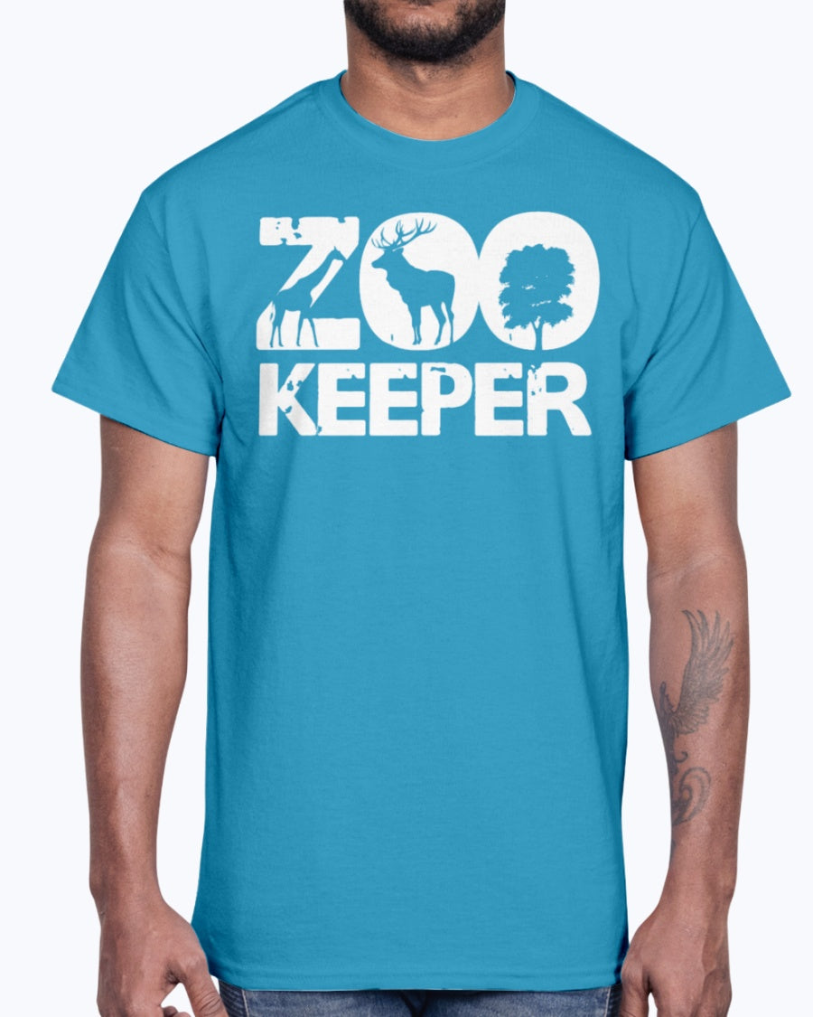 Men's Gildan Ultra Cotton T-Shirt . Zoo Keeper
