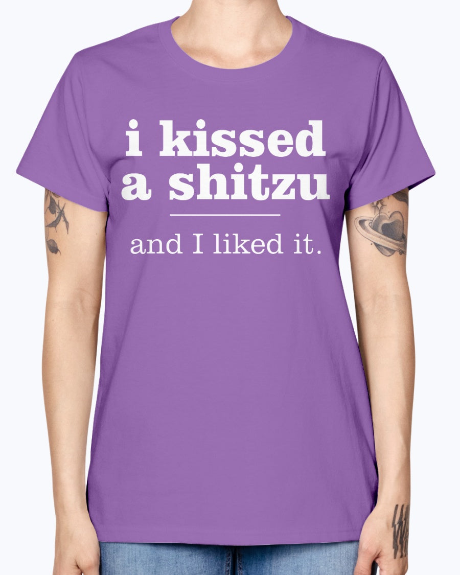 Gildan Ladies Missy T-Shirt  I kissed a shitzu