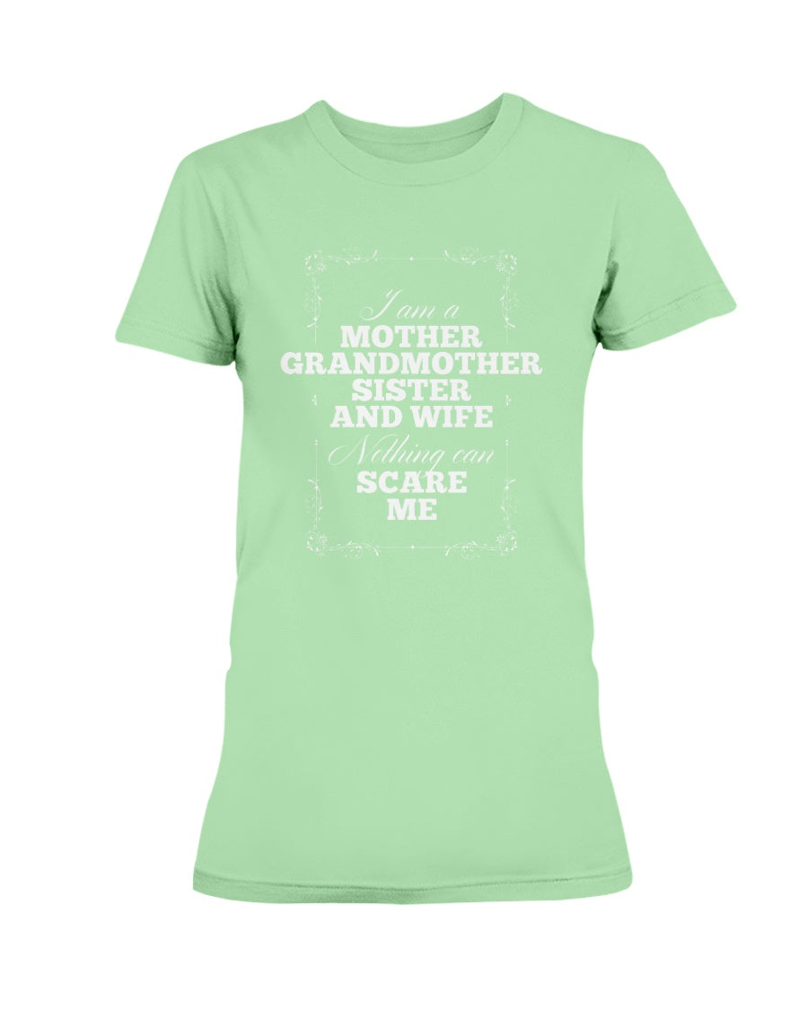 Gildan Ladies Missy Cotton T-Shirt My Mother Grandmother Sister and Wife