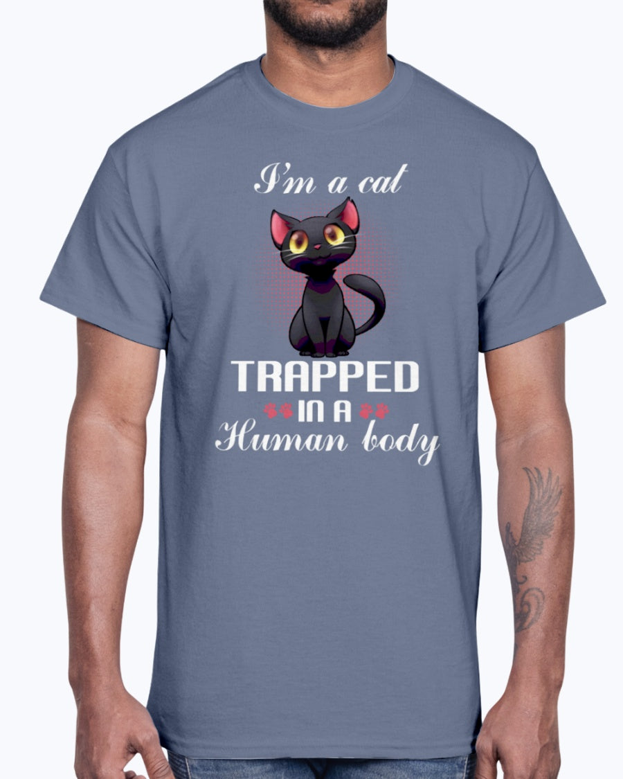 G2000 Unisex Ultra Cotton T-Shirt.  I'm a cat trapped in a human body