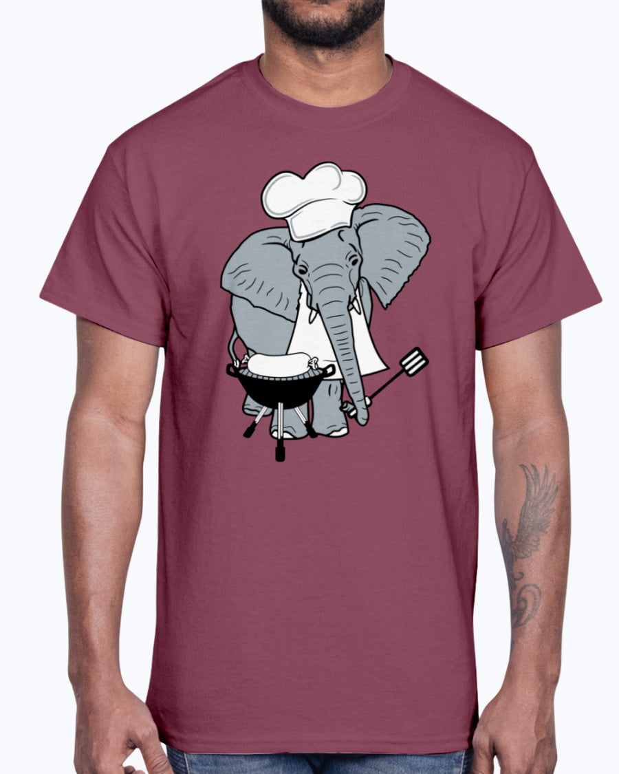 Men's Gildan Ultra Cotton T-Shirt    Cook,  hat, elephant, cute