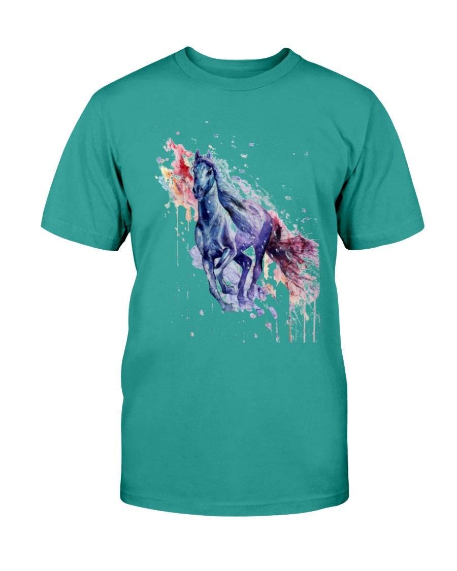 Men's Gildan Ultra Cotton T-Shirt . Colorful horse