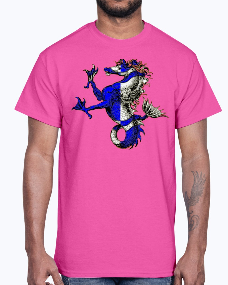 G2000 Unisex Ultra Cotton T-Shirt.  Atlantia heraldic seahorse