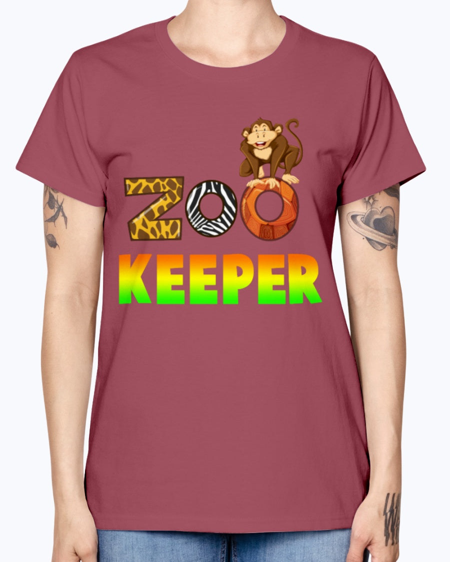 Gildan Ladies Missy T-Shirt 16 colors.   Gift For Zoo Keeper