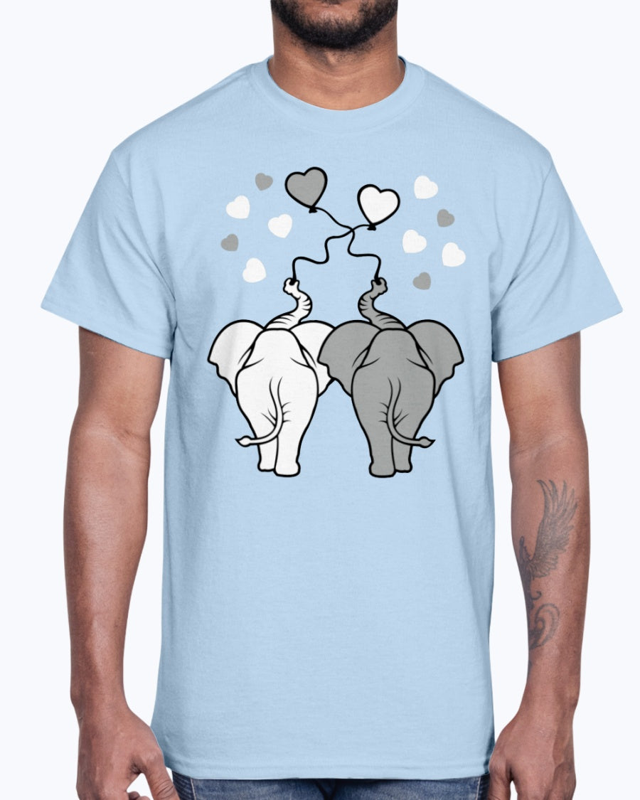 G2000 Unisex Ultra Cotton T-Shirt 12 Colors.   Asphalt elephants in love