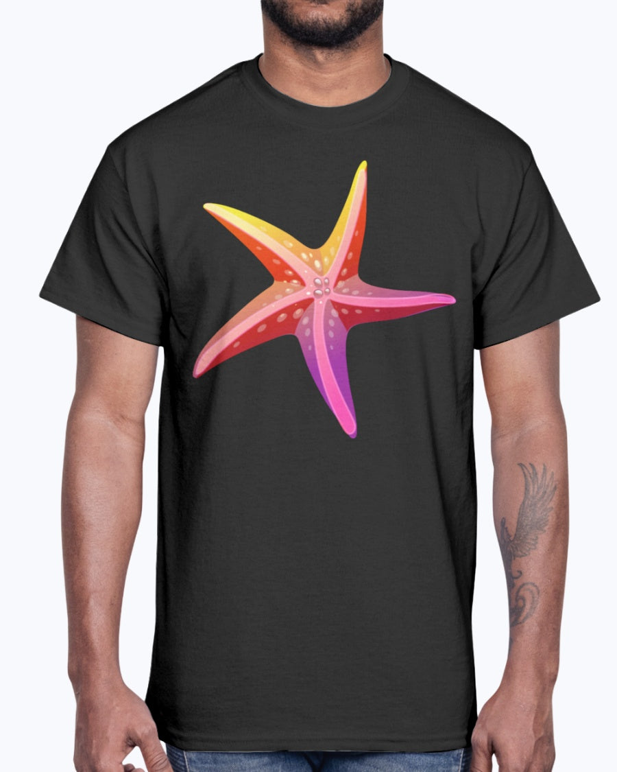 Men's Gildan Ultra Cotton T-Shirt . Sea starfish vector image cool art awesome drawing