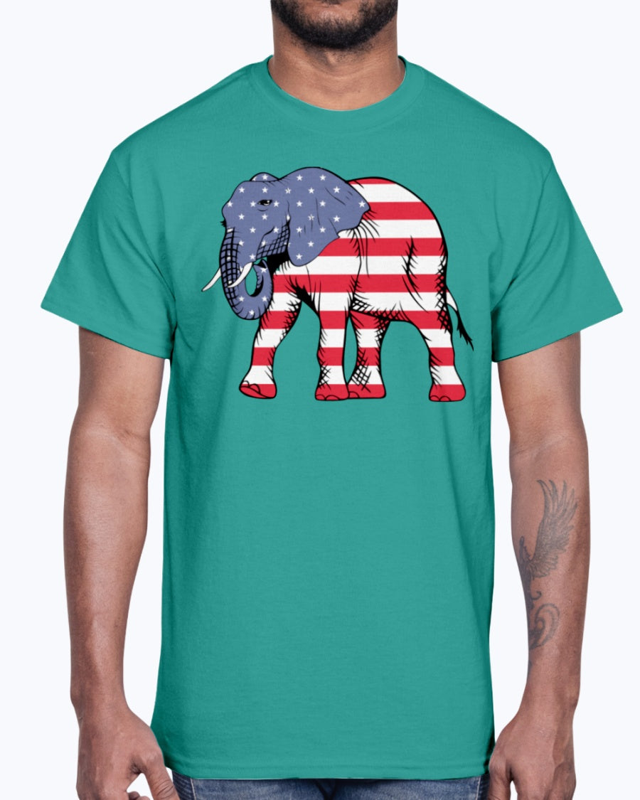 Men's Gildan Ultra Cotton T-Shirt        American Elephant