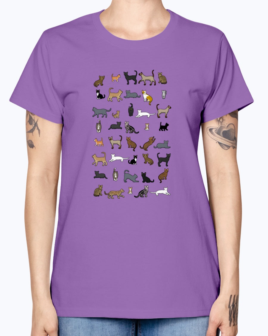 Gildan Ladies Missy T-Shirt Cats Women's