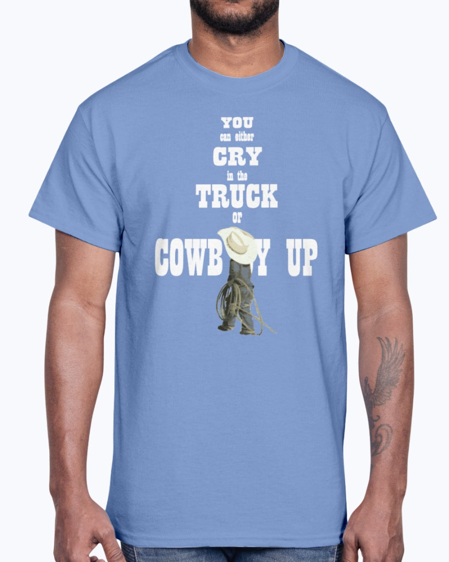 Men's Gildan Ultra Cotton T-Shirt   Cowboy up youth