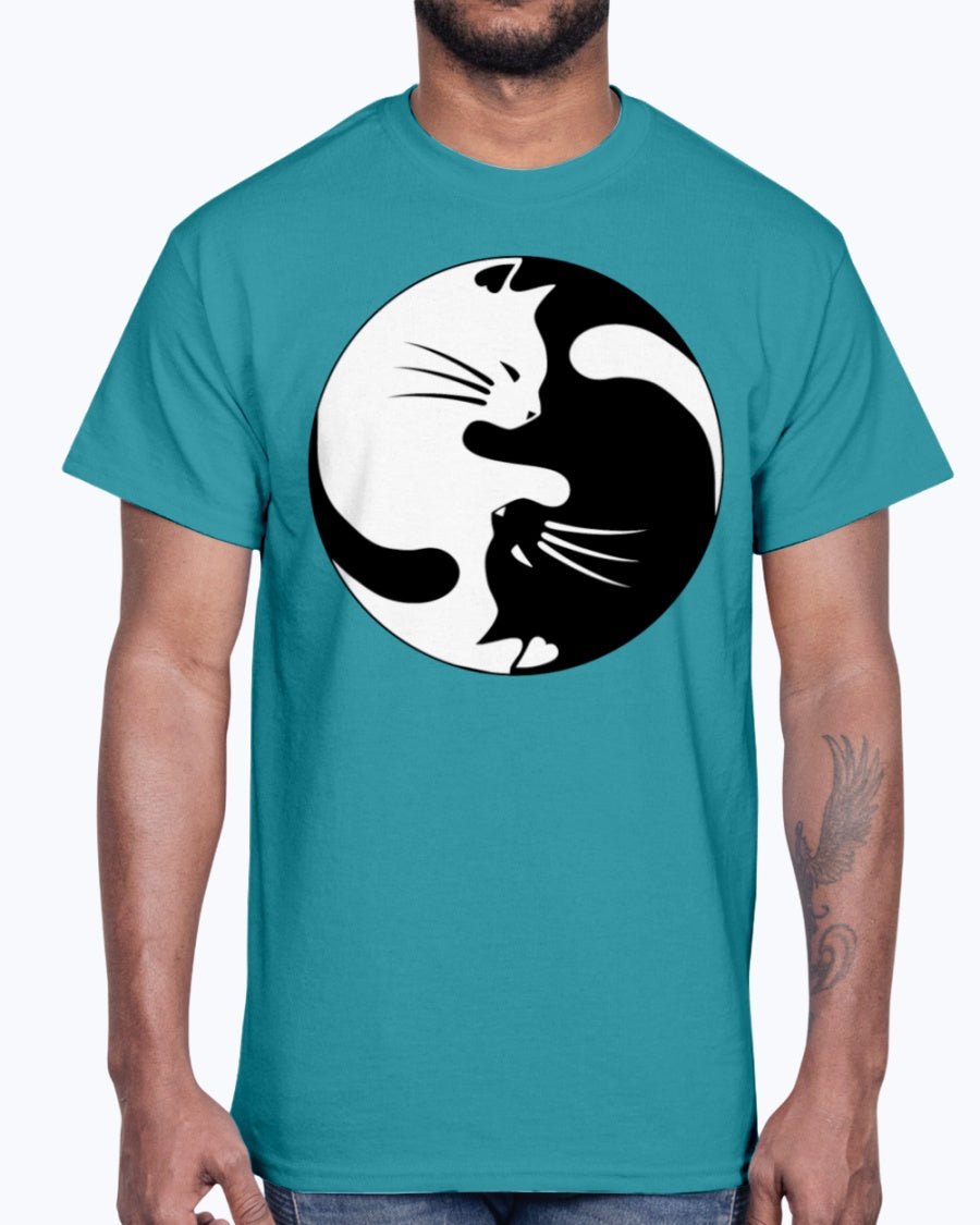 Men's Gildan Ultra Cotton T-Shirt   Cats yin (Mens)