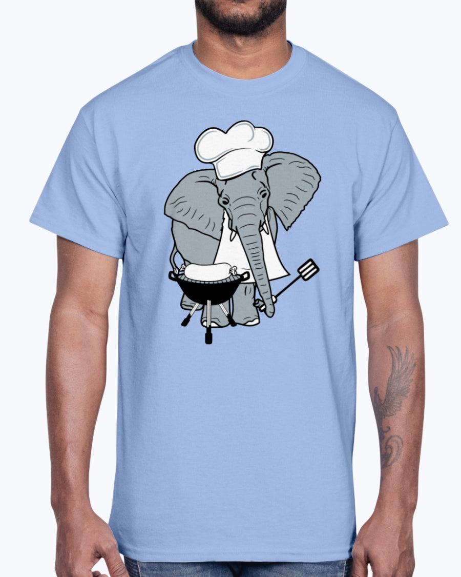 Men's Gildan Ultra Cotton T-Shirt    Cook,  hat, elephant, cute