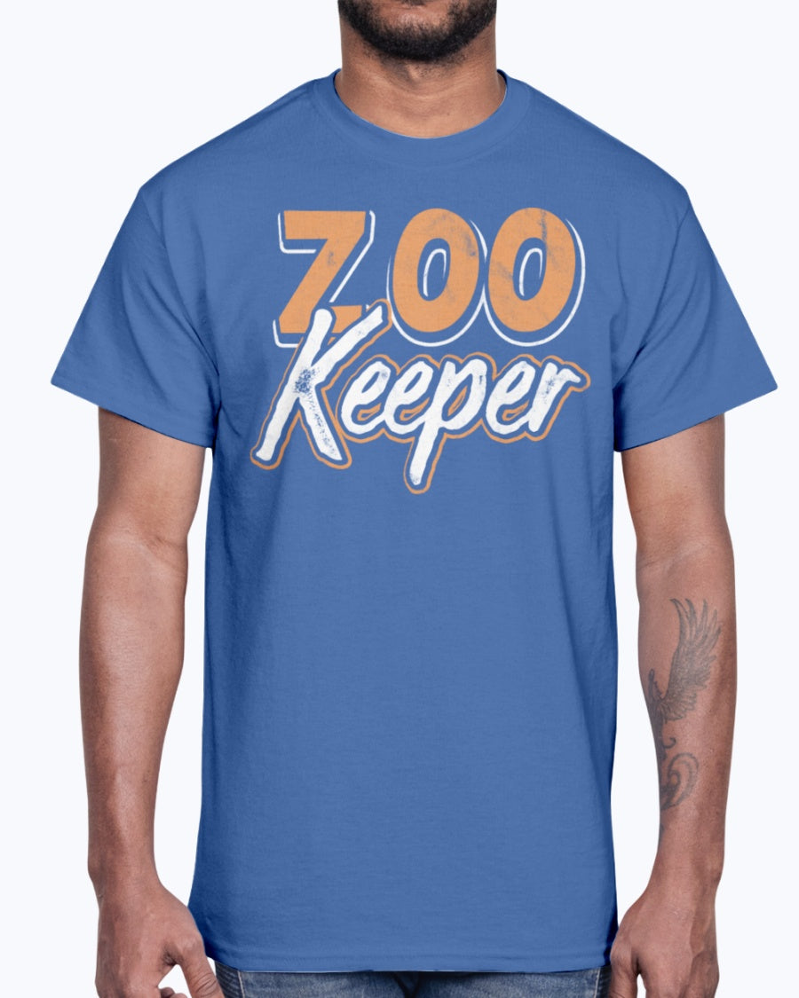 Men's Gildan Ultra Cotton T-Shirt . ZOO KEEPER