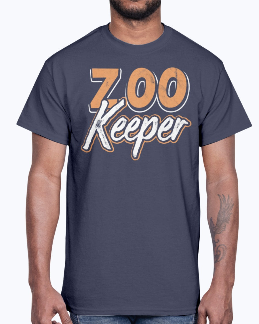 Men's Gildan Ultra Cotton T-Shirt . ZOO KEEPER