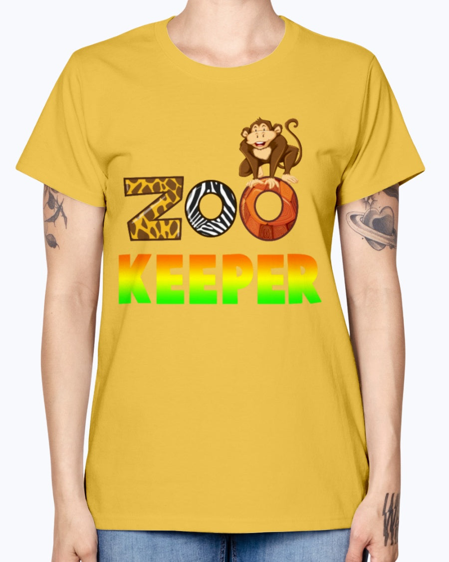 Gildan Ladies Missy T-Shirt 16 colors.   Gift For Zoo Keeper