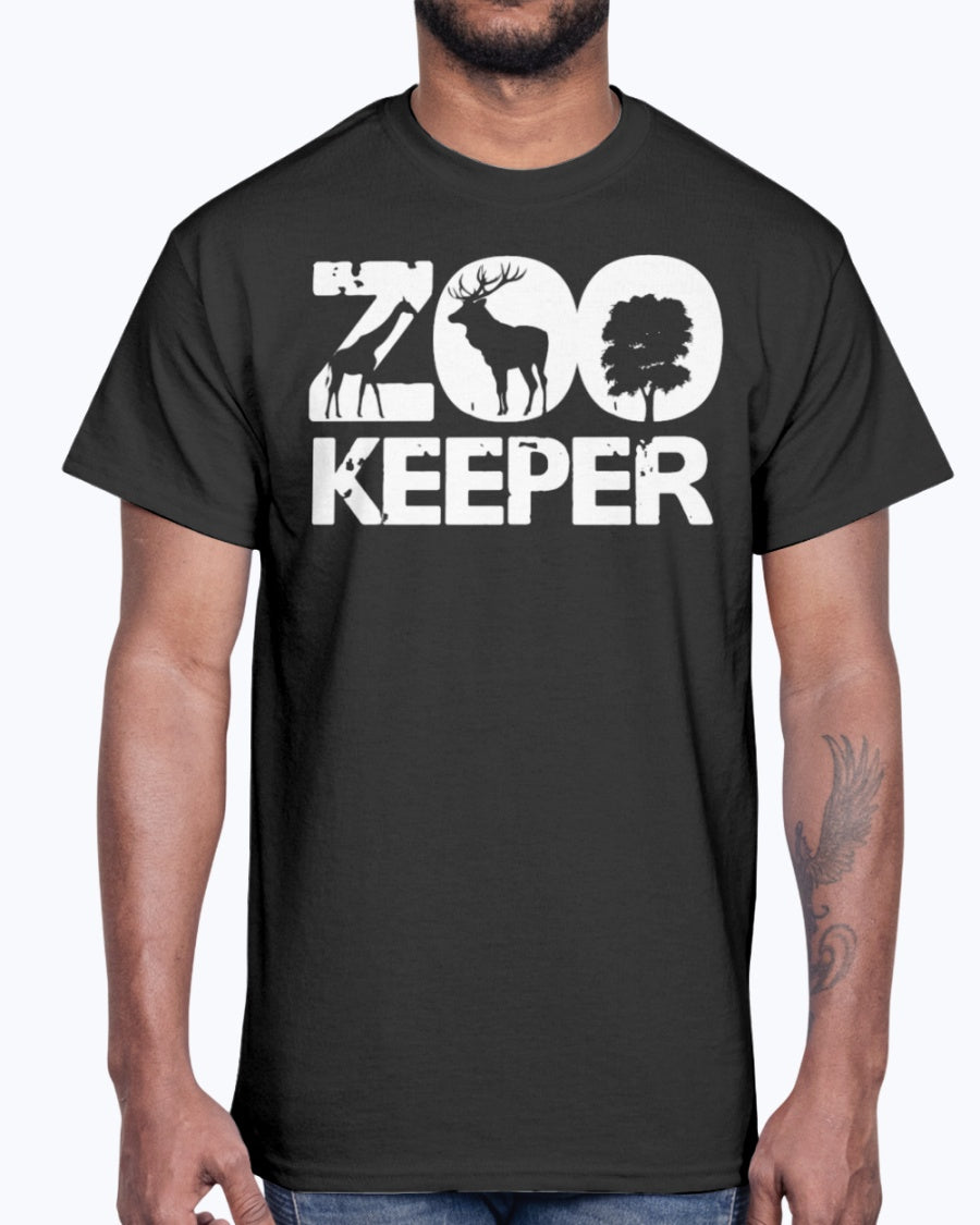 Men's Gildan Ultra Cotton T-Shirt . Zoo Keeper