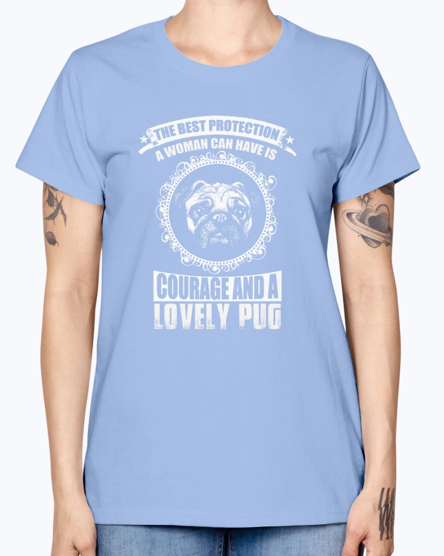 Gildan Ladies Missy T-Shirt 16 colors  Lovely pug